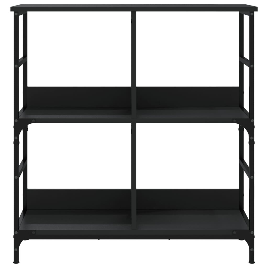 vidaXL Βιβλιοθήκη Μαύρη 78,5 x 33 x 82 εκ. από Επεξεργασμένο Ξύλο