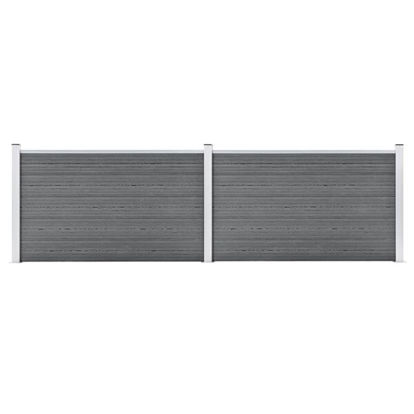 vidaXL Πάνελ Περίφραξης Γκρι 353 x 106 εκ. από WPC