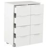 vidaXL Μπουφές Ψηλός Γυαλιστερός Λευκός 60x35x80 εκ. Επεξ. Ξύλο