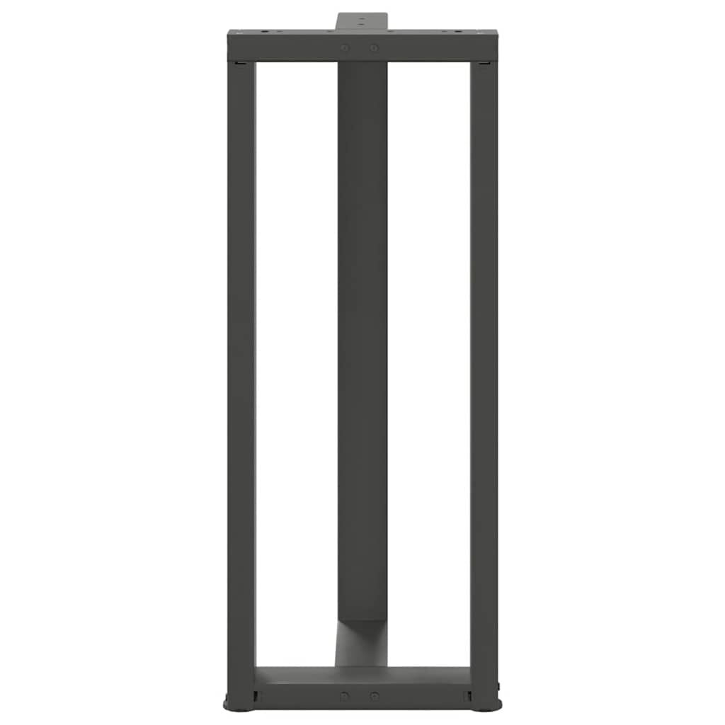 vidaXL Πόδια τραπεζιού μπαρ σχήμα T 2 τεμ. Ανθρακί 50x35x(100-101) εκ.