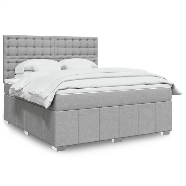 vidaXL &Kappa;&rho;&epsilon;&beta;ά&tau;&iota; Boxspring &mu;&epsilon; &Sigma;&tau;&rho;ώ&mu;&alpha; &Alpha;&nu;&omicron;&iota;&chi;&tau;ό &Gamma;&kappa;&rho;&iota; 180x200 &epsilon;&kappa;. &Upsilon;&phi;&alpha;&sigma;&mu;ά&tau;&iota;&nu;&omicron;