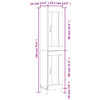 vidaXL Ντουλάπι Καπνιστή δρυς 34,5x34x180 εκ. από Επεξεργασμένο Ξύλο