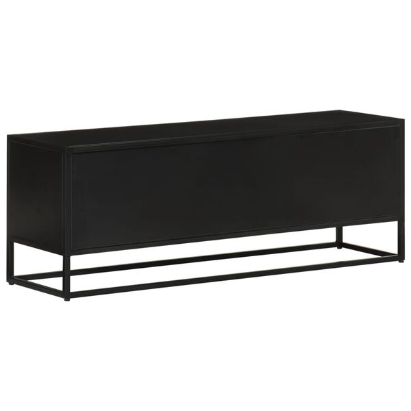 vidaXL Έπιπλο Τηλεόρασης 110 x 30 x 40 εκ. Μασίφ Ξύλο Μάνγκο & Σίδηρος