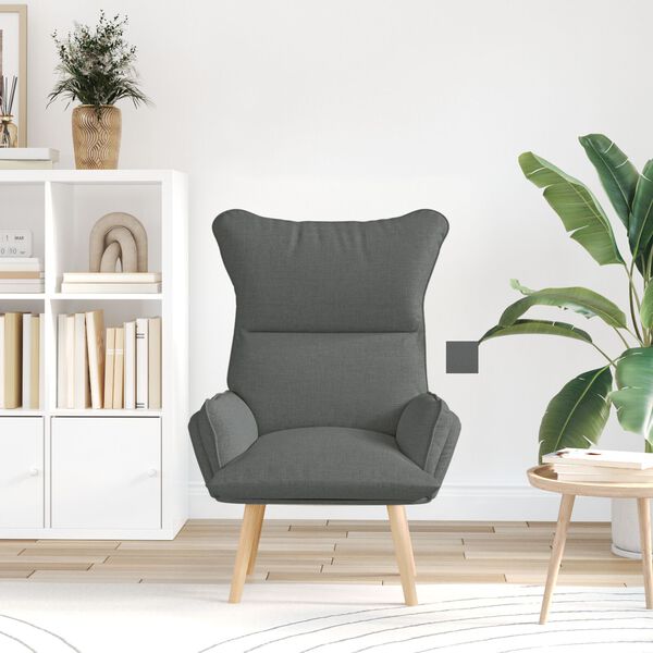 vidaXL Χαλαρωτική Πολυθρόνα Σκούρο γκρι 69 x 74 x 93 εκ. ύφασμα