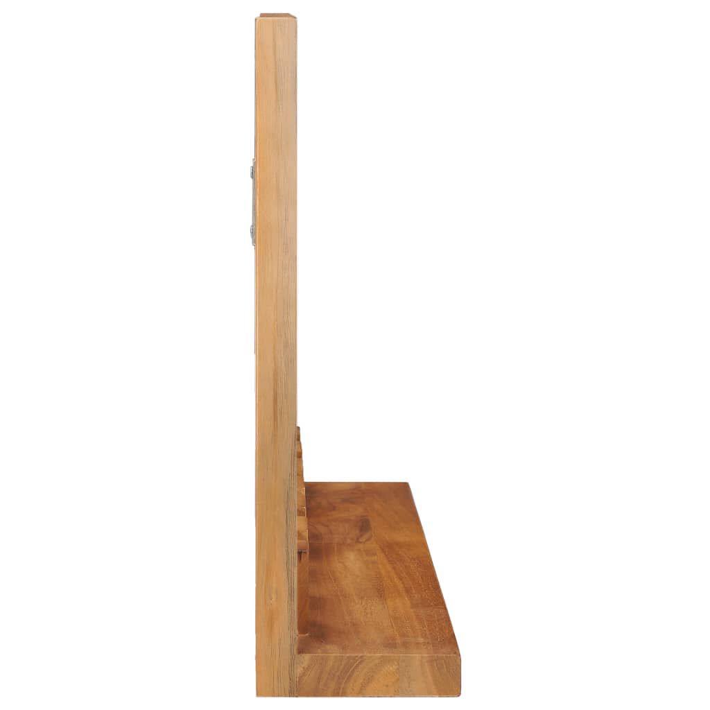 vidaXL Καθρέφτης Τοίχου με Ράφι 60 x 12 x 40 εκ. από Μασίφ Ξύλο Teak