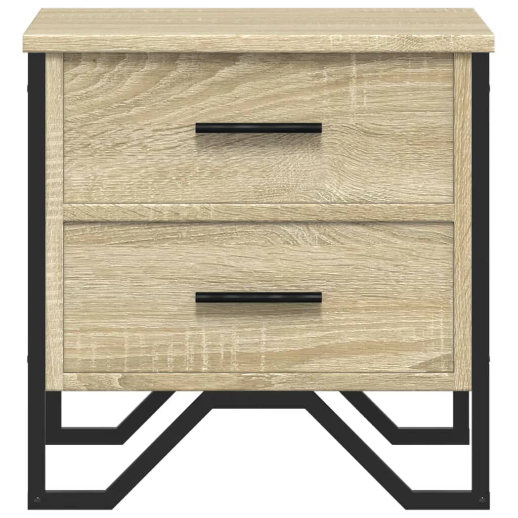 vidaXL Κομοδίνα 2 τεμ. Sonoma Δρυς 40x41x40 εκ. από Επεξεργασμένο Ξύλο