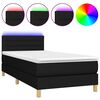 vidaXL &Kappa;&rho;&epsilon;&beta;ά&tau;&iota; Boxspring &mu;&epsilon; &Sigma;&tau;&rho;ώ&mu;&alpha; & LED &Mu;&alpha;ύ&rho;&omicron; 90x190 &epsilon;&kappa;. &Upsilon;&phi;&alpha;&sigma;&mu;ά&tau;&iota;&nu;&omicron;