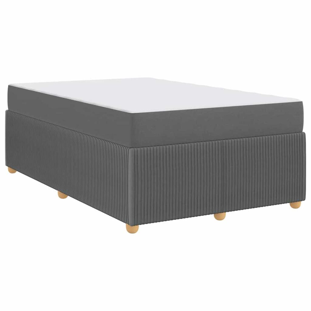 vidaXL Σκελετός Κρεβατιού Άλλο Σκούρο γκρι 120 x 190 cm ύφασμα