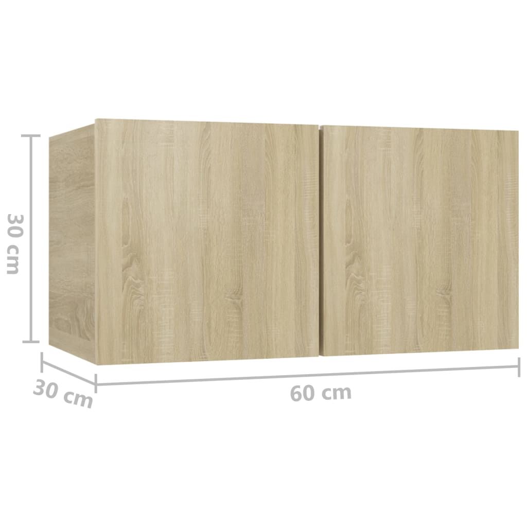 vidaXL Ντουλάπι Τηλεόρασης Κρεμαστό Sonoma Δρυς 60 x 30 x 30 εκ.