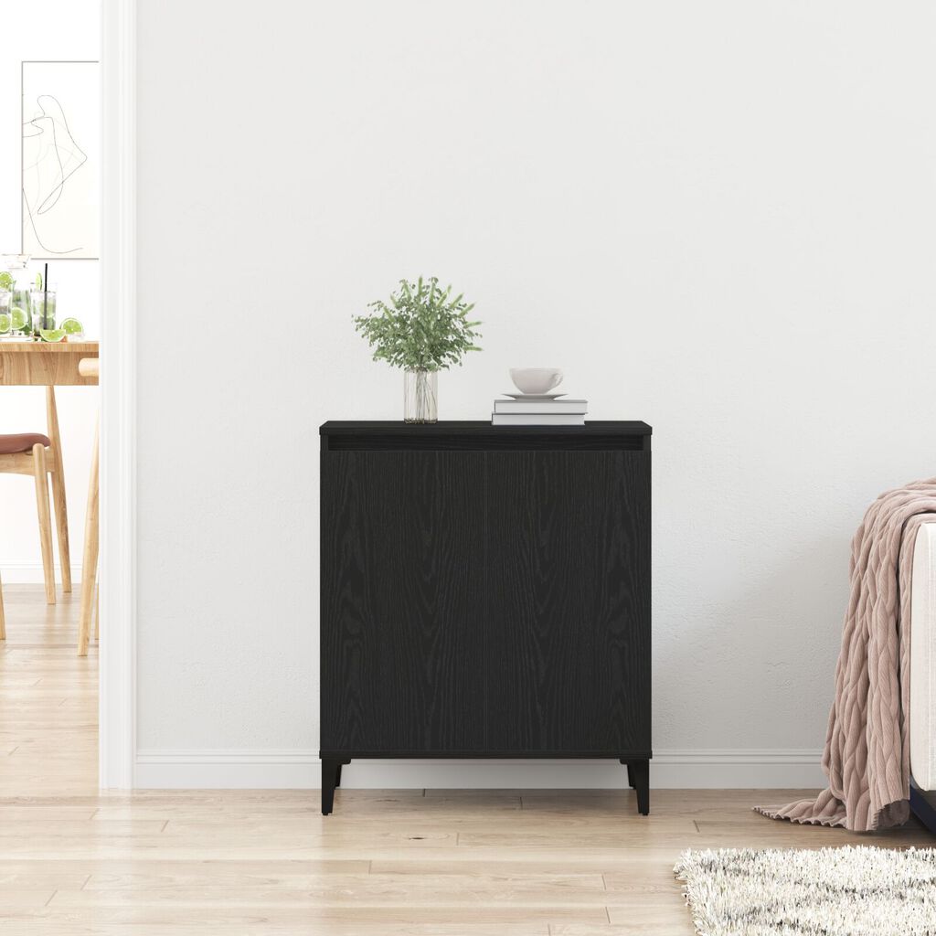 vidaXL Μπουφές Μαύρη Δρυς 60x35x70 εκ από Μηχανοποιημένο Ξύλο