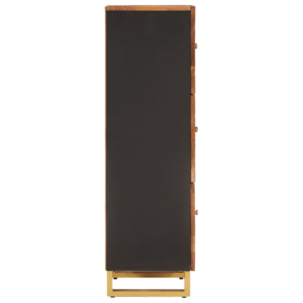 vidaXL Ντουλάπι Καφέ/Μαύρο 40 x 33,5 x 110 εκ. από Μασίφ Ξύλο Μάνγκο