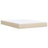 vidaXL Κρεβάτι Boxspring με Στρώμα Κρεμ 160x200 εκ. Υφασμάτινο