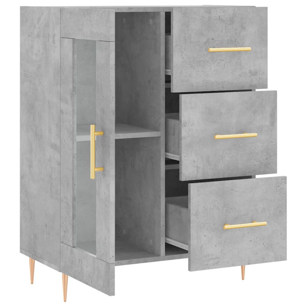 vidaXL Ντουλάπι Γκρι Σκυροδέματος 69,5x34x90 εκ. Επεξεργασμένο Ξύλο