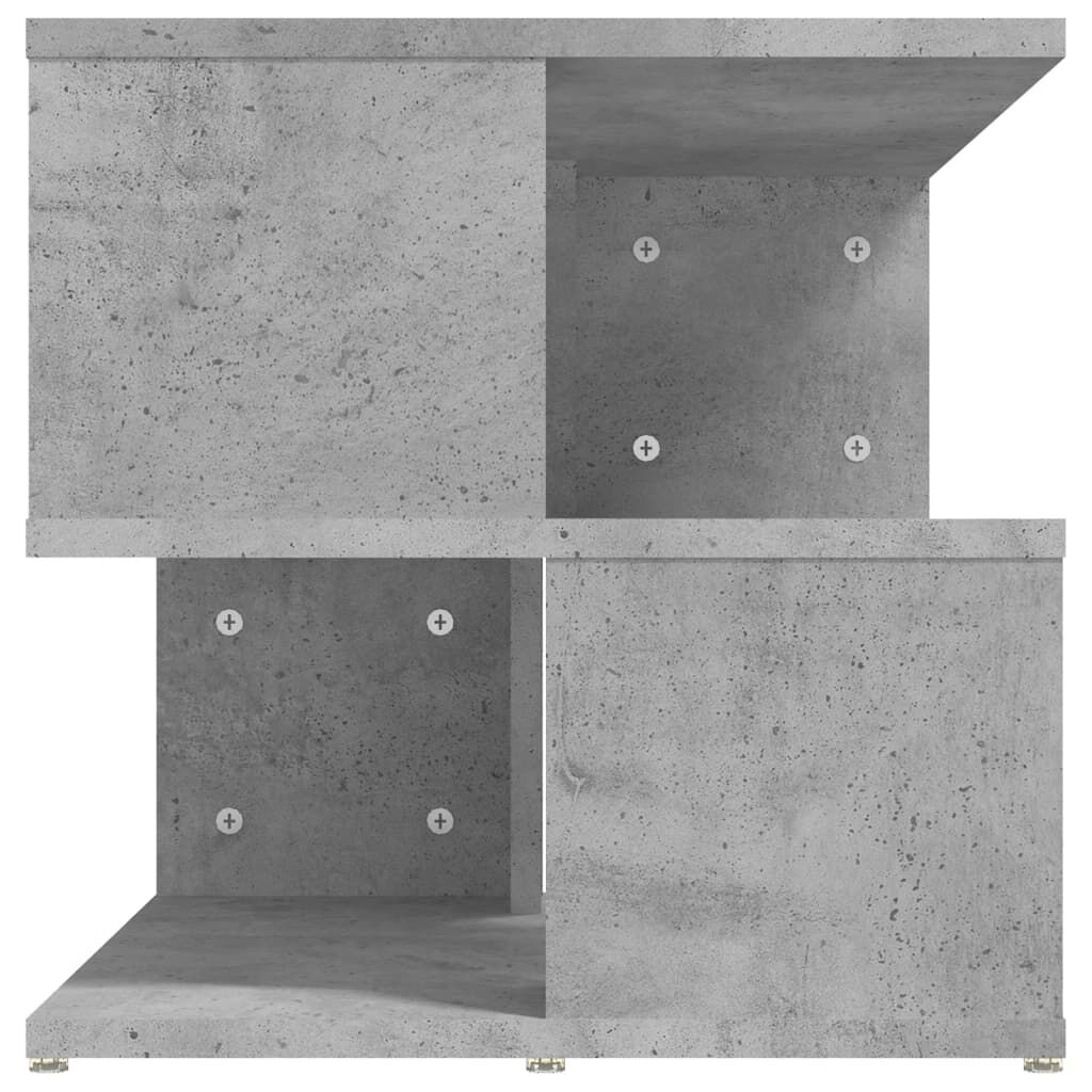 vidaXL Τραπέζι Βοηθητικό Γκρι Σκυροδέματος 40x40x40 εκ. Επεξ. Ξύλο