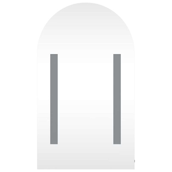 vidaXL Καθρέφτης Μπάνιου με Ντουλάπι & LED Αψίδα Μαύρο 42x13x70 εκ.