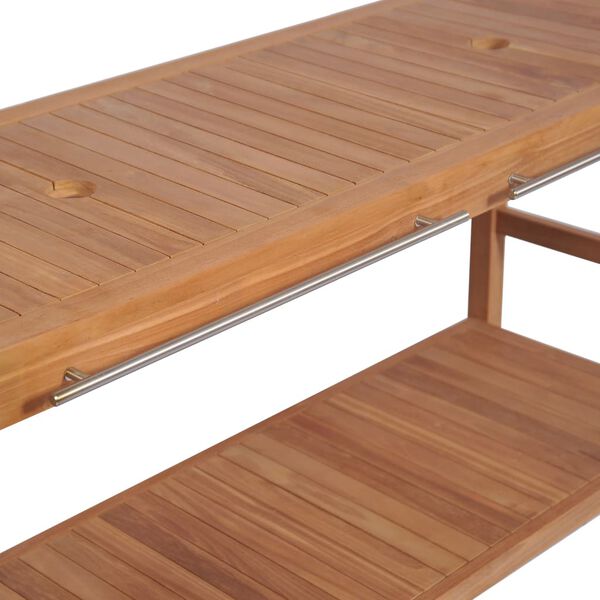 vidaXL Έπιπλο Μπάνιου 132 x 45 x 75 εκ. από Μασίφ Ξύλο Teak