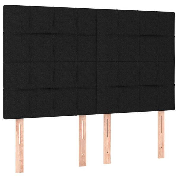 vidaXL Σκελετός Κρεβατιού Χωρίς Στρώμα Μαύρο 140x200 εκ.Υφασμάτινο