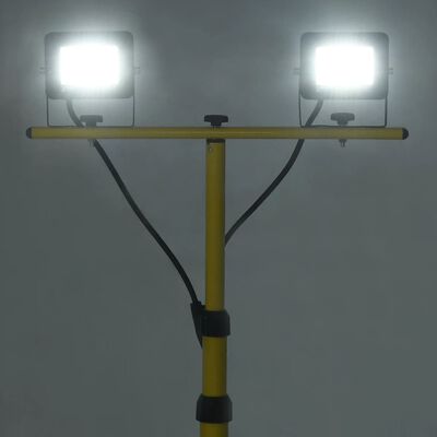 vidaXL Προβολέας LED με Τρίποδο Ψυχρό Λευκό 2 x 30 W