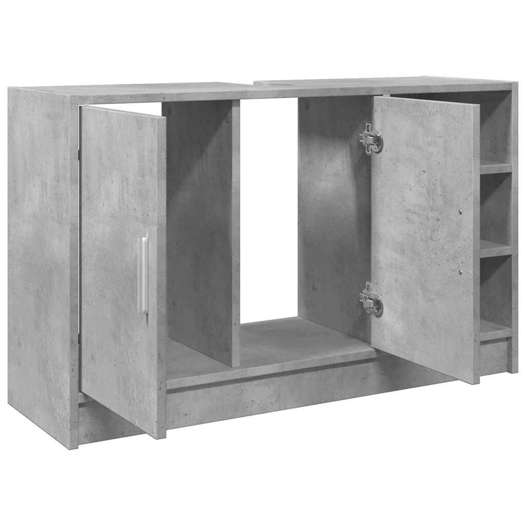 vidaXL Ντουλάπι Νιπτήρα Γκρι Σκυρ. 90x29x55 εκ. Επεξεργασμένο Ξύλο