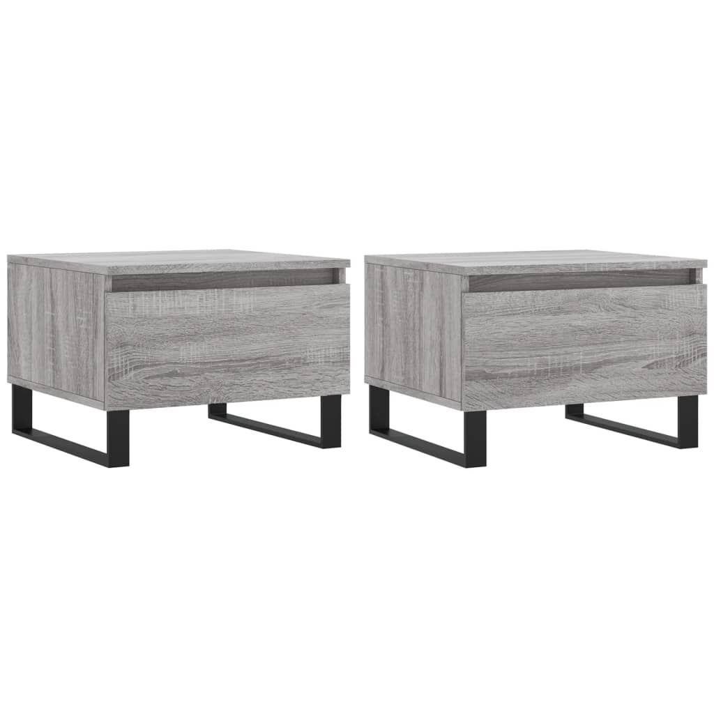 vidaXL Τραπεζάκια Σαλονιού 2 τεμ. Γκρι Sonoma 50x46x35 εκ. Επεξ. Ξύλο