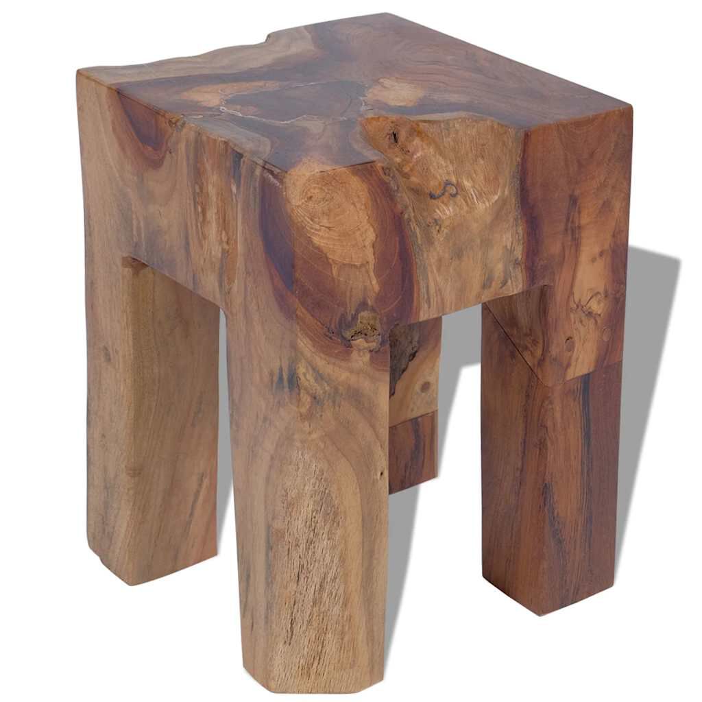 vidaXL Σκαμπό από Μασίφ Ξύλο Teak