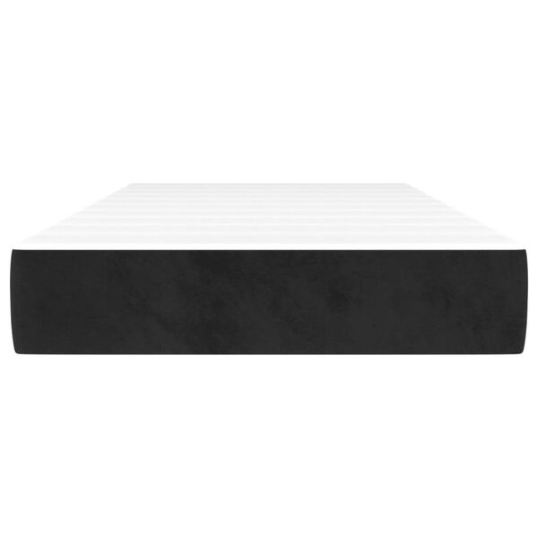 vidaXL Στρώμα με Pocket Springs Μαύρο 90x210x20 εκ. Βελούδινο