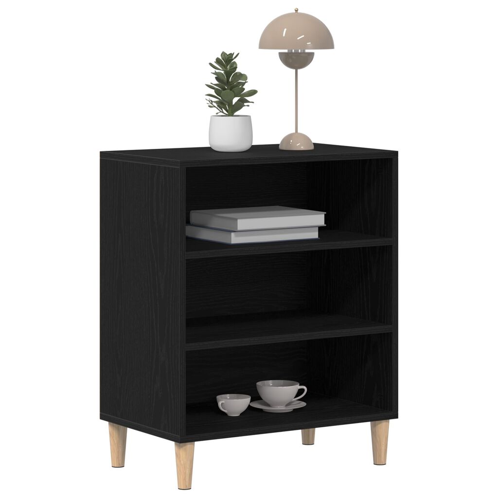 vidaXL Πλαϊνό Γραφείο Μαύρο Δρυς 57x35x70 εκ. Από ξύλο