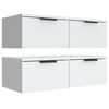 vidaXL Ντουλάπια Τοίχου 2 τεμ. Λευκά 68x30x20 εκ. Επεξεργασμένο Ξύλο