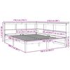 vidaXL Κρεβάτι Βιβλιοθήκη Χωρίς Στρώμα 160x200 εκ Μασίφ Ξύλο Πεύκου