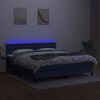 vidaXL &Kappa;&rho;&epsilon;&beta;ά&tau;&iota; Boxspring &mu;&epsilon; &Sigma;&tau;&rho;ώ&mu;&alpha; & LED &Mu;&pi;&lambda;&epsilon; 180x200 &epsilon;&kappa;. &Upsilon;&phi;&alpha;&sigma;&mu;ά&tau;&iota;&nu;&omicron;