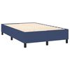 vidaXL Κρεβάτι Boxspring με Στρώμα Μπλε 120x200 εκ. Υφασμάτινο