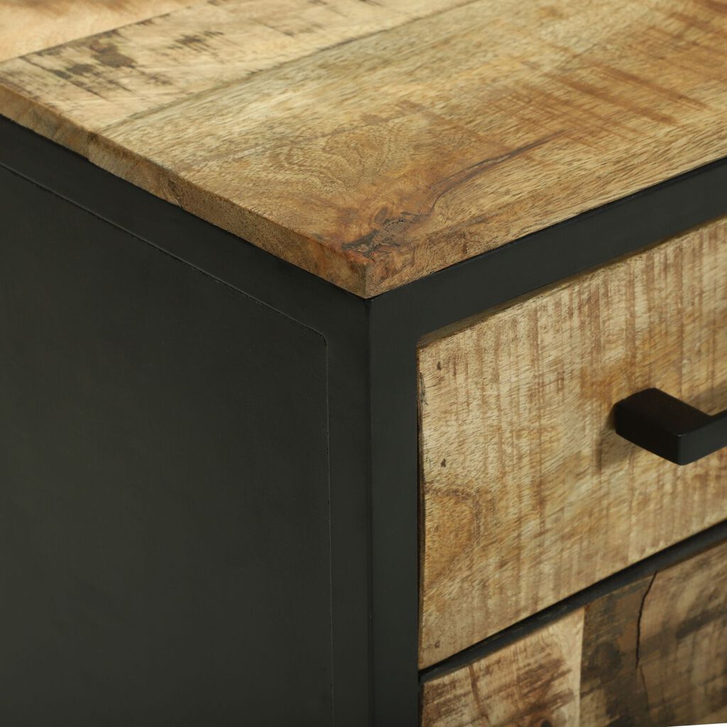 vidaXL Κονσόλα 70x35x70 εκ Στερεό Τραχύ Ξύλο Μάνγκο