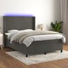 vidaXL &Kappa;&rho;&epsilon;&beta;ά&tau;&iota; Boxspring &mu;&epsilon; &Sigma;&tau;&rho;ώ&mu;&alpha; & LED &Sigma;&kappa;. &Gamma;&kappa;&rho;&iota; 140x200&epsilon;&kappa;. &Beta;&epsilon;&lambda;&omicron;ύ&delta;&iota;&nu;&omicron;