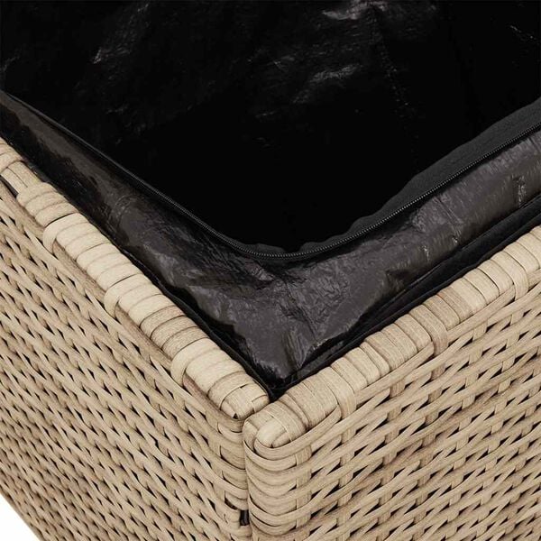 vidaXL σκαμπό κήπου με μαξιλάρια 2 τεμάχια Μπεζ 40x40x43 cm