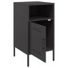 vidaXL Κομοδίνο Μαύρο 36x39x68 εκ. από Χάλυβα