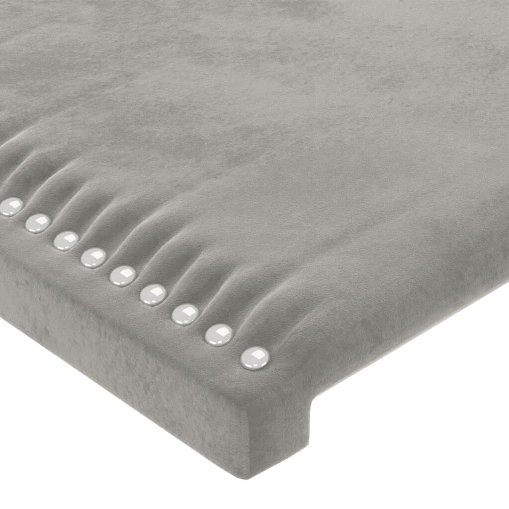 vidaXL Κεφαλάρια Κρεβατιού 2 τεμ. Αν. Γκρι 100x5x78/88 εκ. Βελούδινο