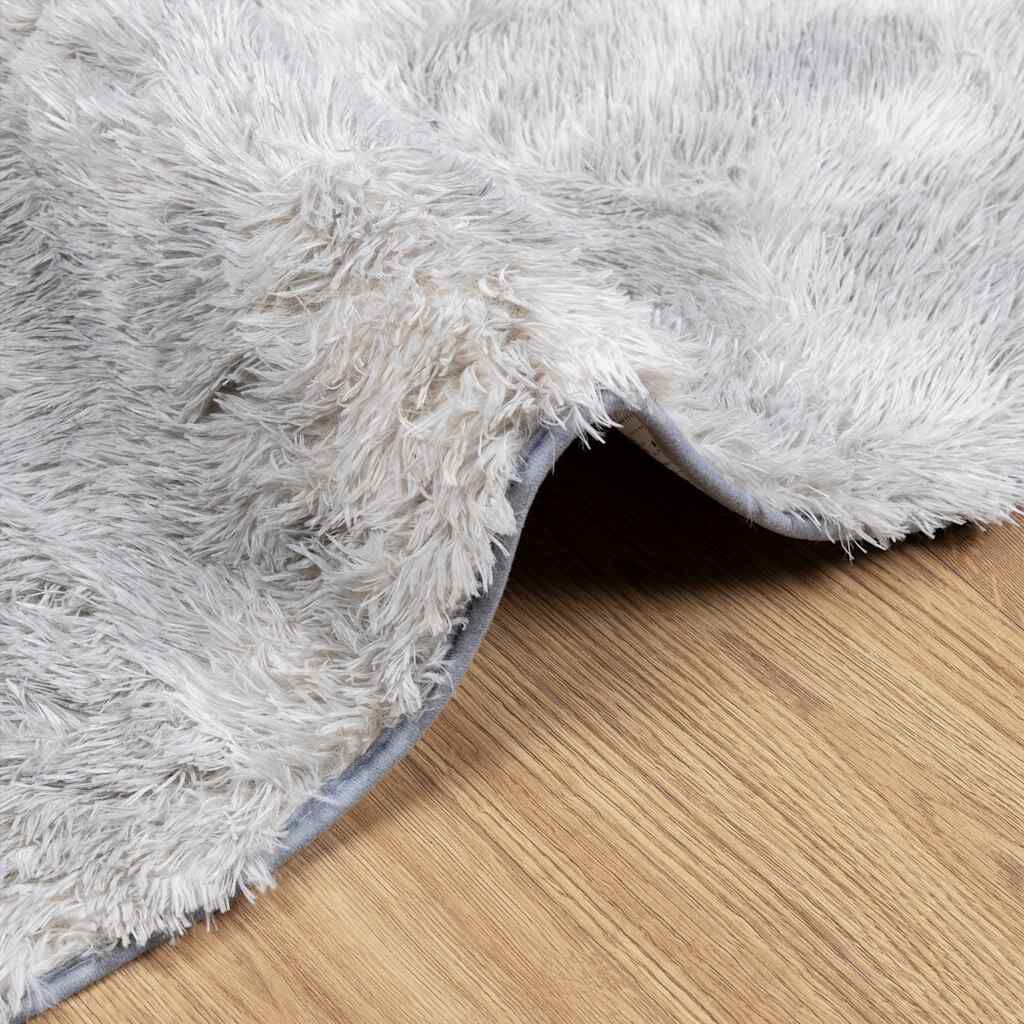 vidaXL Χαλί Shaggy με Ψηλό Πέλος NAVARRA Ασημί Γκρι 200x290 εκ.