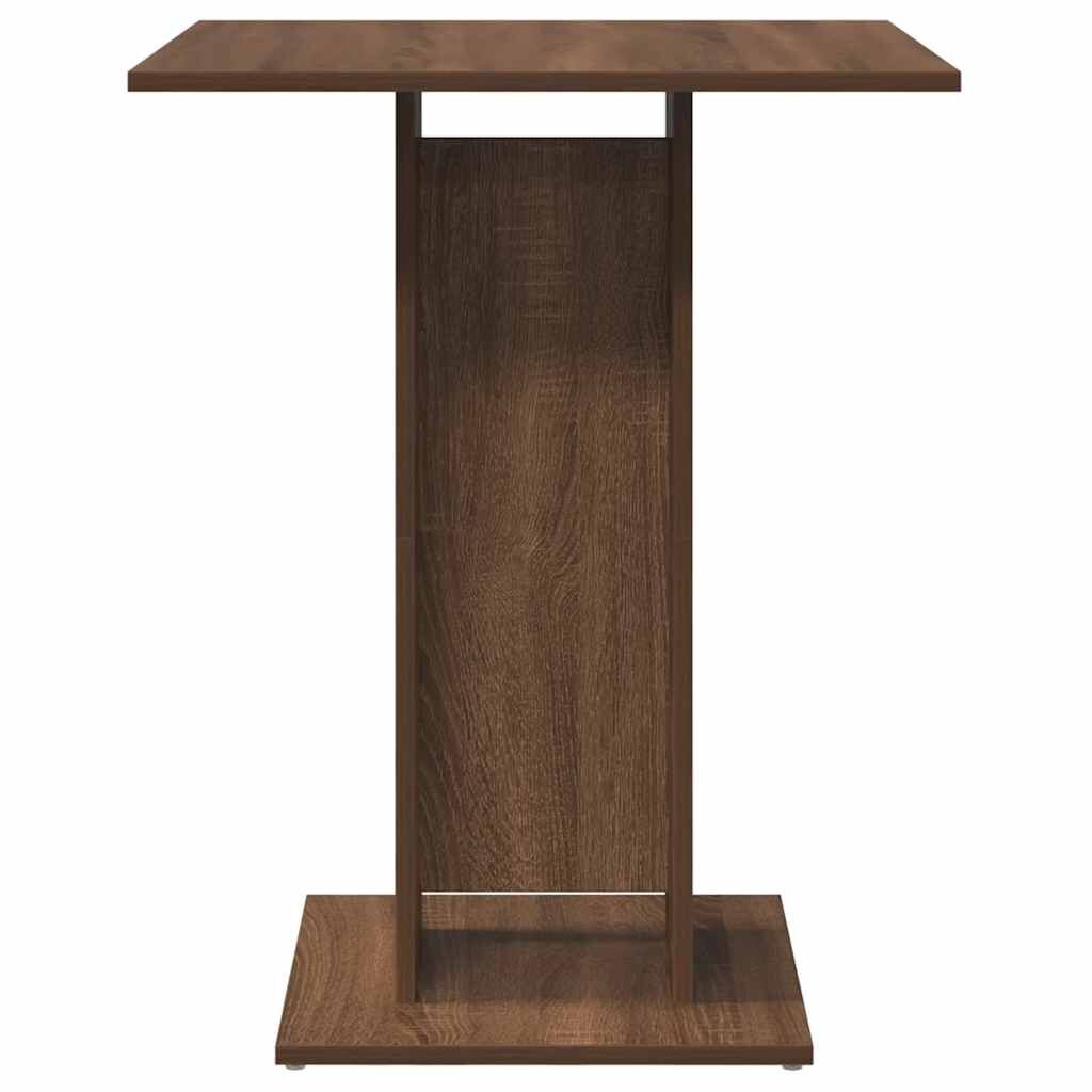 vidaXL Τραπέζι Bistro Καφέ Δρυς 60 x 60 x 75 εκ από Επεξεργασμένο Ξύλο