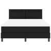 vidaXL Σκελετός κρεβατιού με στρώμα Μαύρο 140 x 200 cm Τεχνητό δέρμα