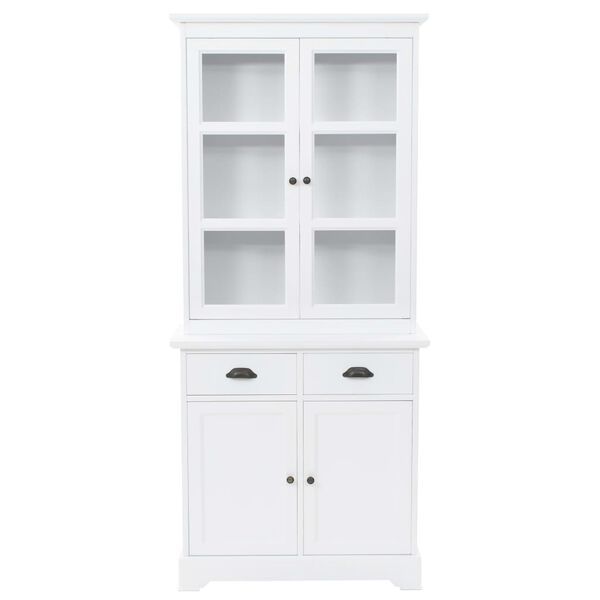 vidaXL Βιτρίνα Σαλονιού με 4 Πόρτες 80x40x180 εκ. MDF και Ξύλο Πεύκου