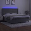 vidaXL &Kappa;&rho;&epsilon;&beta;ά&tau;&iota; Boxspring &mu;&epsilon; &Sigma;&tau;&rho;ώ&mu;&alpha; & LED &Alpha;&nu;.&Gamma;&kappa;&rho;&iota; 160x200 &epsilon;&kappa;. &Beta;&epsilon;&lambda;&omicron;ύ&delta;&iota;&nu;&omicron;