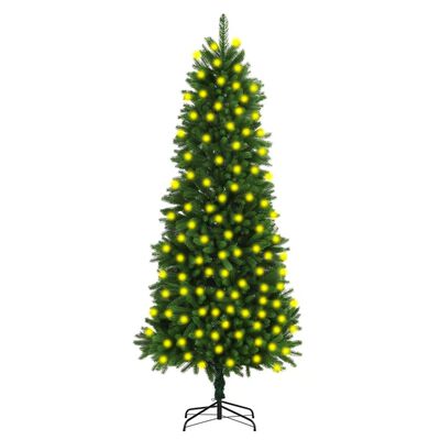vidaXL Χριστουγεν Δέντρο Τεχνητό Προφωτισμένο Πράσινο 240 εκ