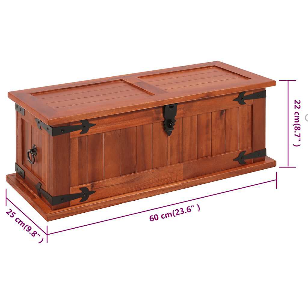 vidaXL Μπαούλο Αποθήκευσης 60 x 25 x 22 εκ. από Μασίφ Ξύλο Ακακίας