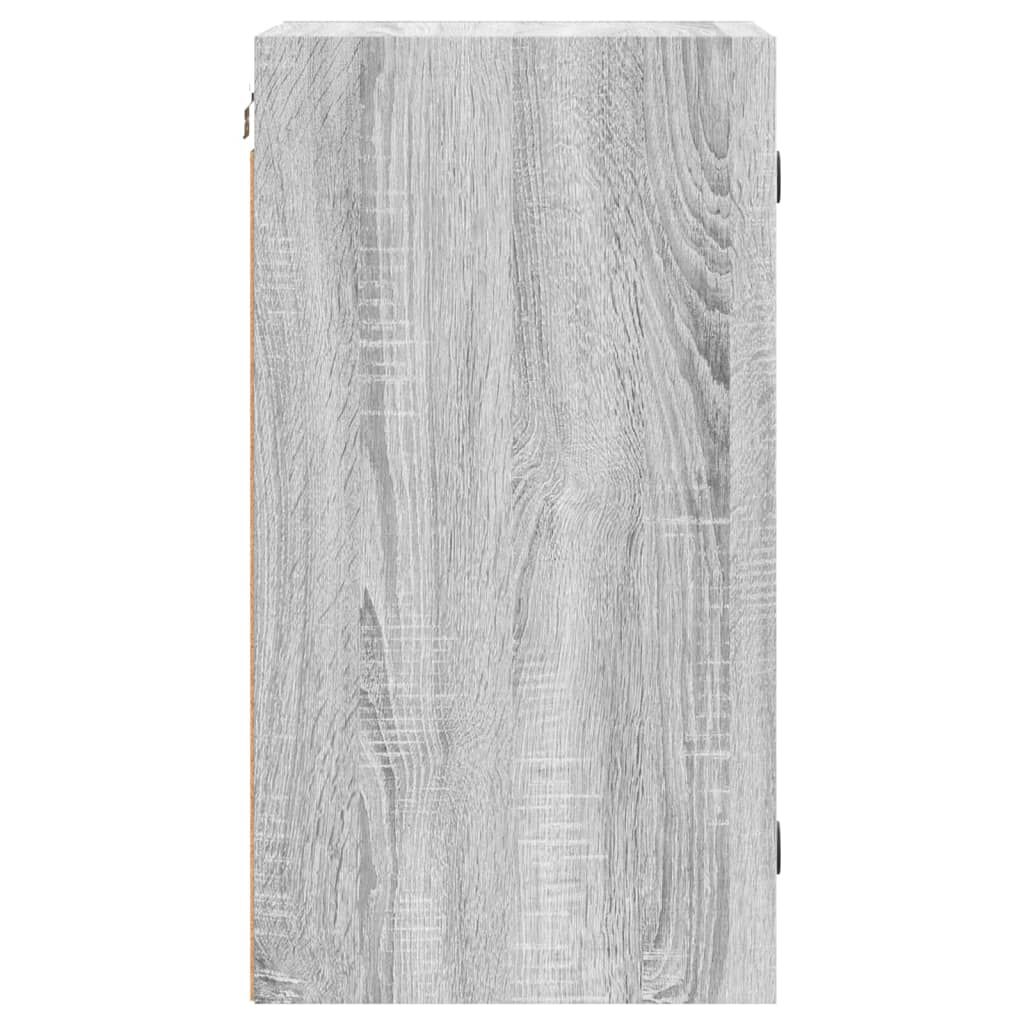 vidaXL Ντουλάπι Τοίχου Sonoma Γκρι 35x37x68,5 εκ. με Γυάλινες Πόρτες