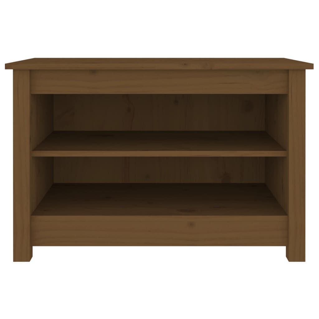 vidaXL Παπουτσοθήκη Μελί 70 x 38 x 45,5 εκ. από Μασίφ Ξύλο Πεύκου