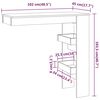 vidaXL Τραπέζι Μπαρ Τοίχου Μαύρο 102x45x103,5 εκ. από Επεξεργ. Ξύλο
