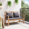 vidaXL Σετ Καναπέ Κήπου 2 pcs Φυσικό Μασίφ ξύλο teak