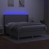 vidaXL &Kappa;&rho;&epsilon;&beta;ά&tau;&iota; Boxspring &mu;&epsilon; &Sigma;&tau;&rho;ώ&mu;&alpha; & LED &Alpha;&nu;.&Gamma;&kappa;&rho;&iota; 160x200&epsilon;&kappa;. &Upsilon;&phi;&alpha;&sigma;&mu;ά&tau;&iota;&nu;&omicron;