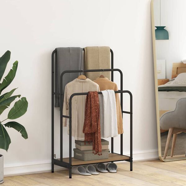 vidaXL Ράφι Ρούχων artisan δρυς 60 x 30 x 100.5 εκ Επεξεργασμένο ξύλο