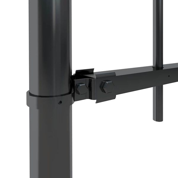 vidaXL Φράχτης Κήπου με Κορυφή από Ατσάλι 892,5 x 150 εκ. Μαύρος
